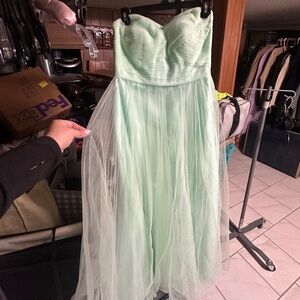 Azazie Strapless Mint Green Dress